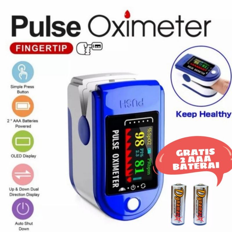 Original Oximeter Oximetri SPO2 Saturasi Oxymeter Oxygen Fingertip Pulse Alat ukur kadar oksigen