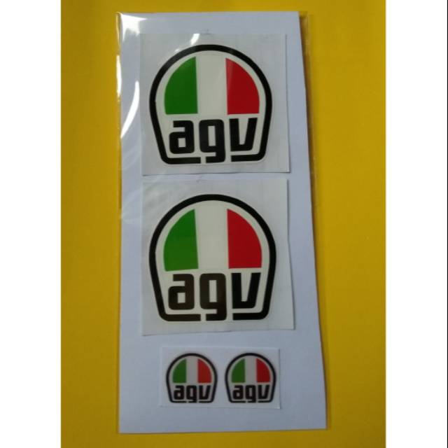 stiker cutting~ stiker logo helm agv stiker agv cutting tumpuk bukan stiker printing awet anti air dan tahan panas