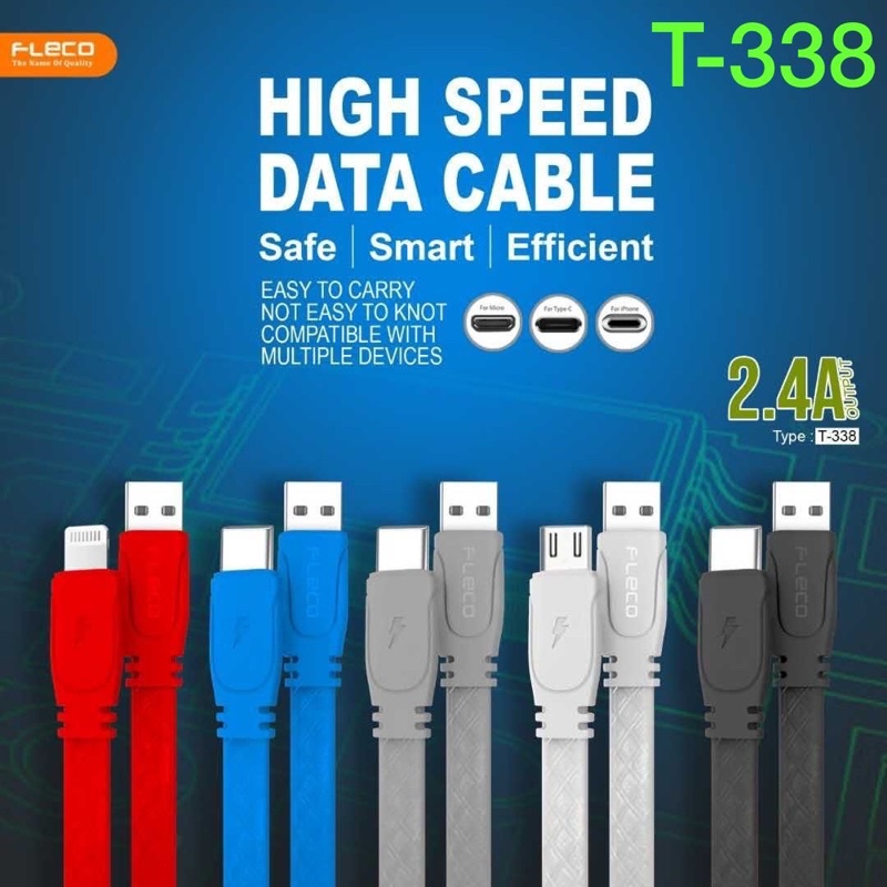 PROMO KABEL DATA FLECO T338 MICRO TYPE C ORIGINAL HIGH SPEED DATA CABLE