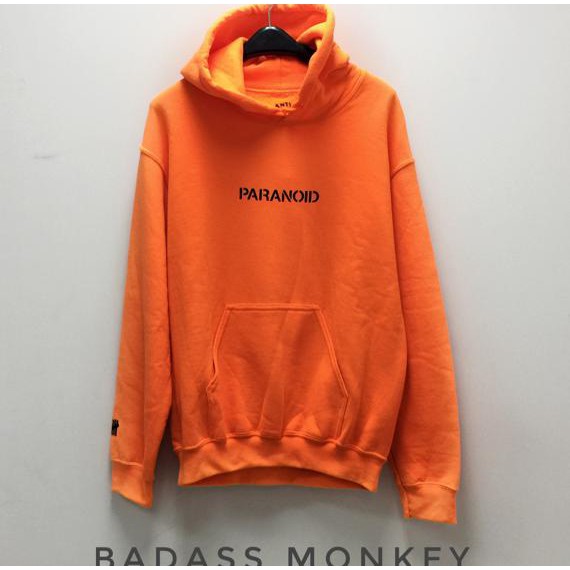 Assc X Undefeated Paranoid Hoodie Orange Black .Deevagrosir.Olshop