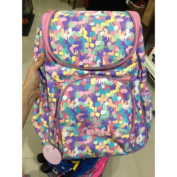 Tas Ransel Original Smiggle Access Illusion Unicorn Lilac - Ukuran SD