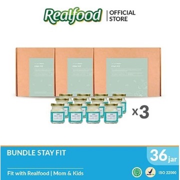 

Realfood Triple Bundle Stay Fit 36jar untuk Imun minuman sarang walet ready