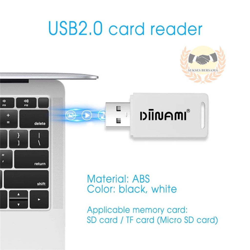 Card reader DIINAMI sd card &amp; Micro sd card high speed fast translit data usb 2.0 all in one for smartphone &amp; tablets BSB5056