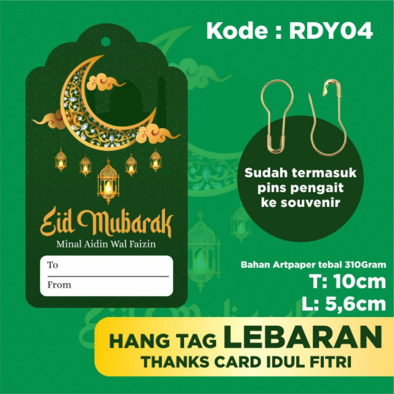 

Thanks card Lebaran/Hang tag Lebaran/ kartu / kartu hampers Lebaran