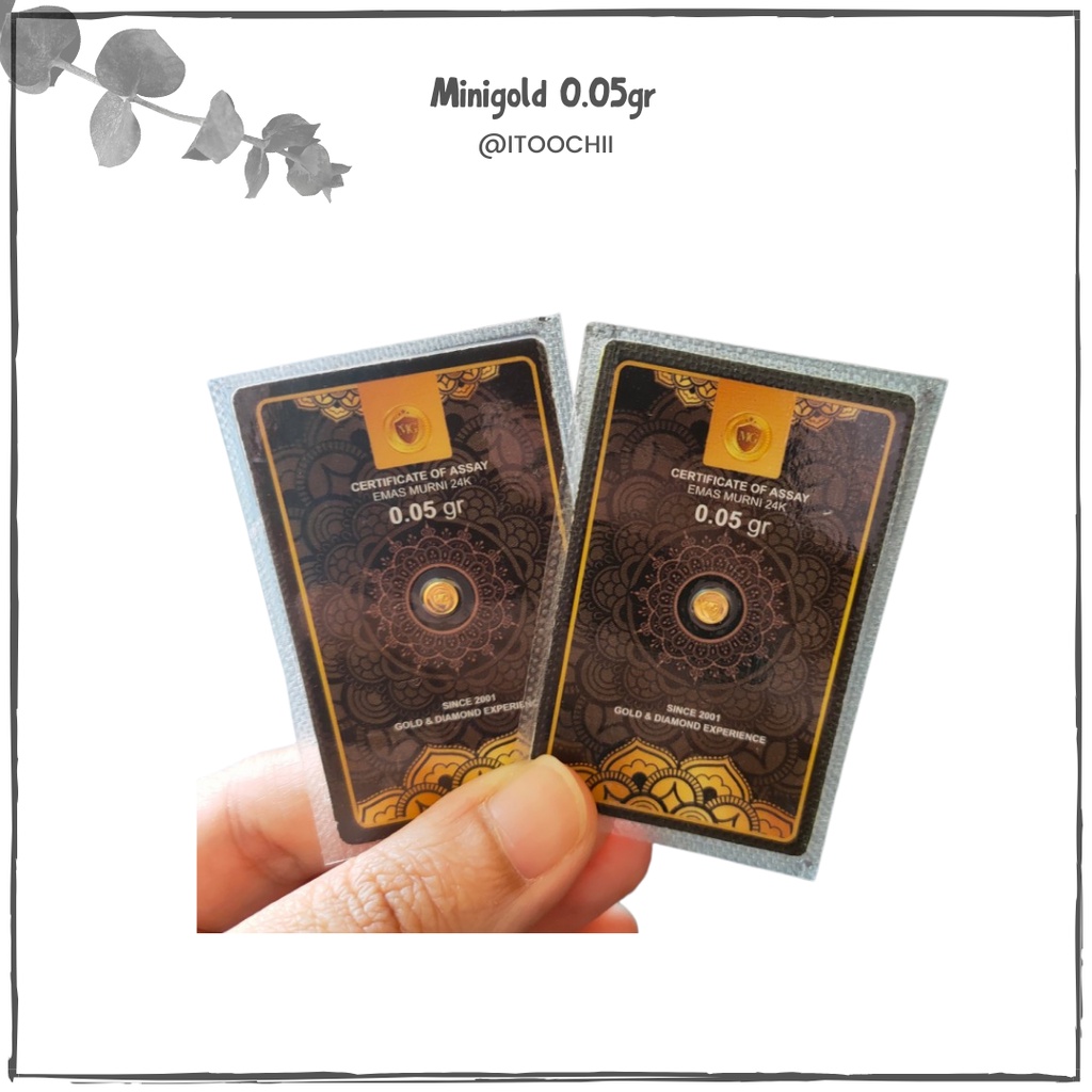 Minigold 0.05gr Koin Emas Murni Emas Mini Logam Mulia