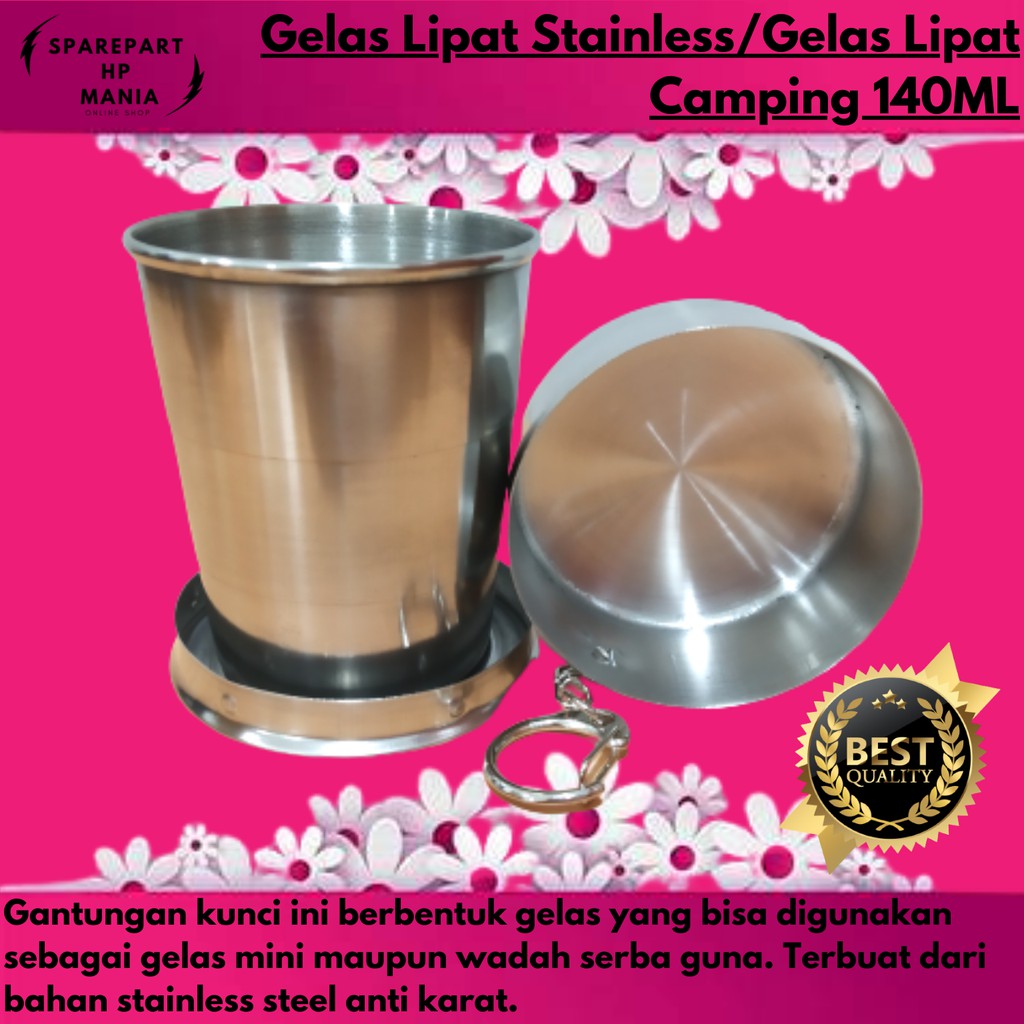 Gelas Lipat Stainless - Gelas Lipat Camping Unik