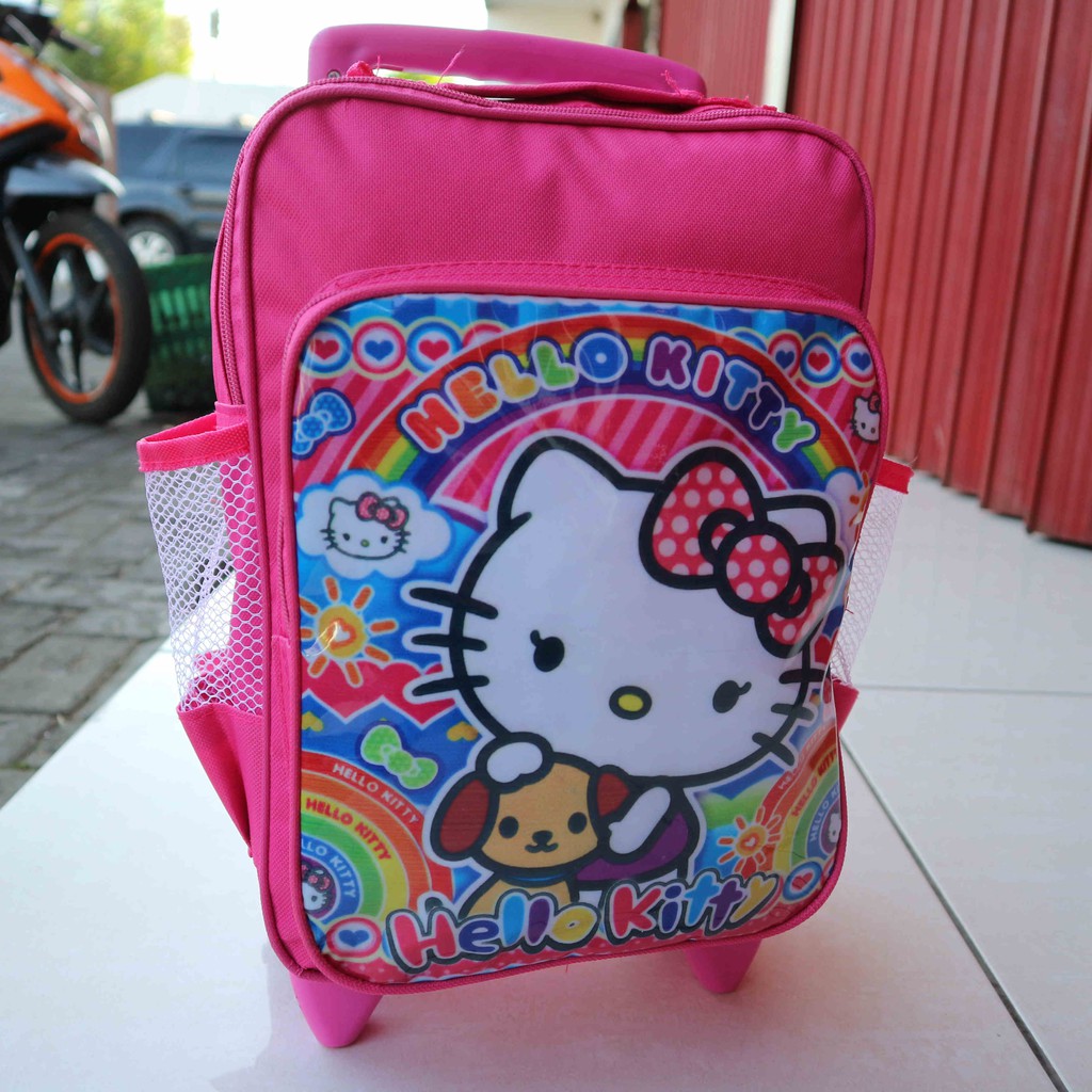 Tas Ransel Gendong Dorong Anak Kecil Hello Kitty Pink Lucu Mungil Unyu