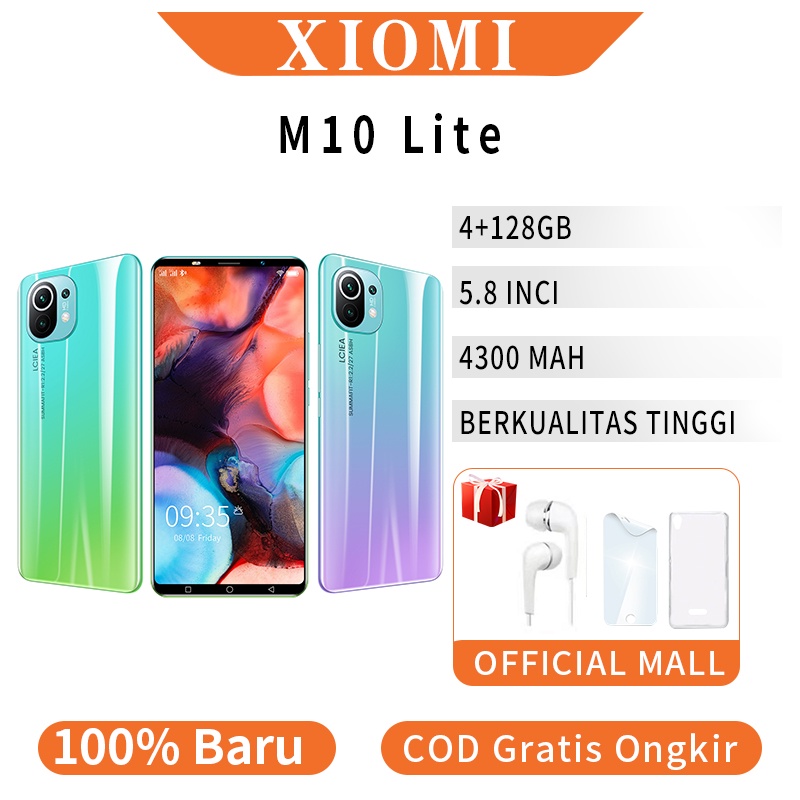 [hp muarh 500 ribuan asli ] Xiomi M10 lite Redmi (4GB+128GB) Helio G95 64MP Quad Kamera Layar 5.8 in