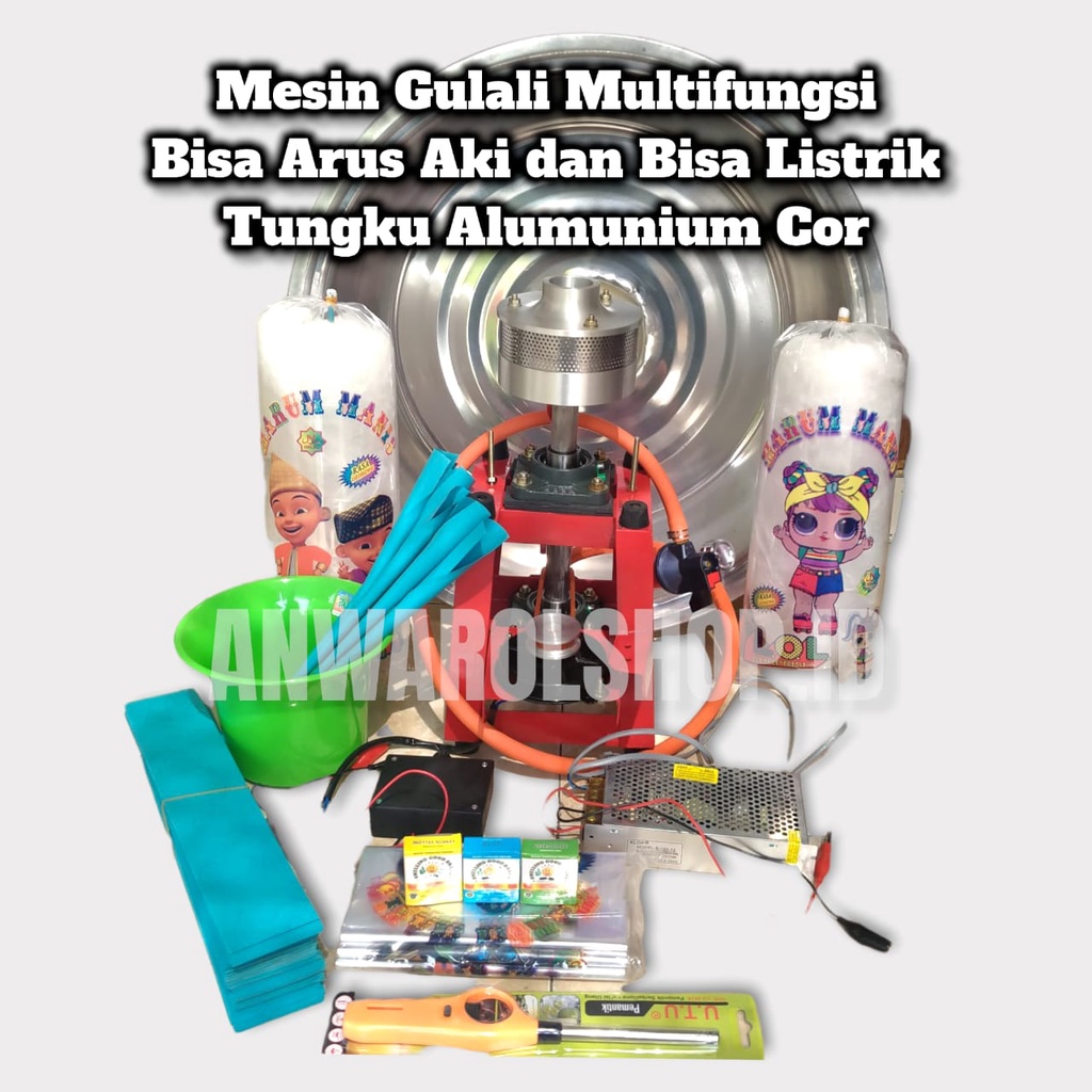 Mesin Harum Manis Besar Multifungsi Bisa Arus AKi dan Listrik // Mesin Harum Manis Jumbo Terbaru // 