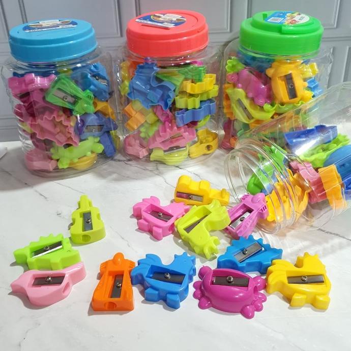 

serutan dalam toples lucu/rautan/1 toples 24pcs mix/sharpener