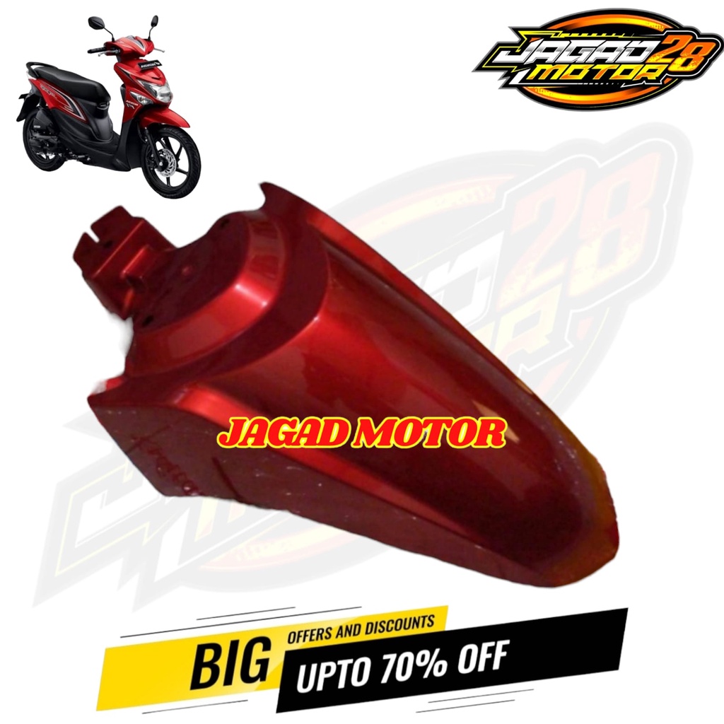 Spakbor Depan Beat Pop Hitam Putih Merah / Sepakbor Depan Beat Pop Hitam Putih Merah