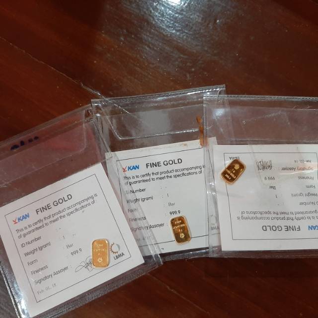 Bintang Gold LM Antam 1 gram kemasan lama/retro