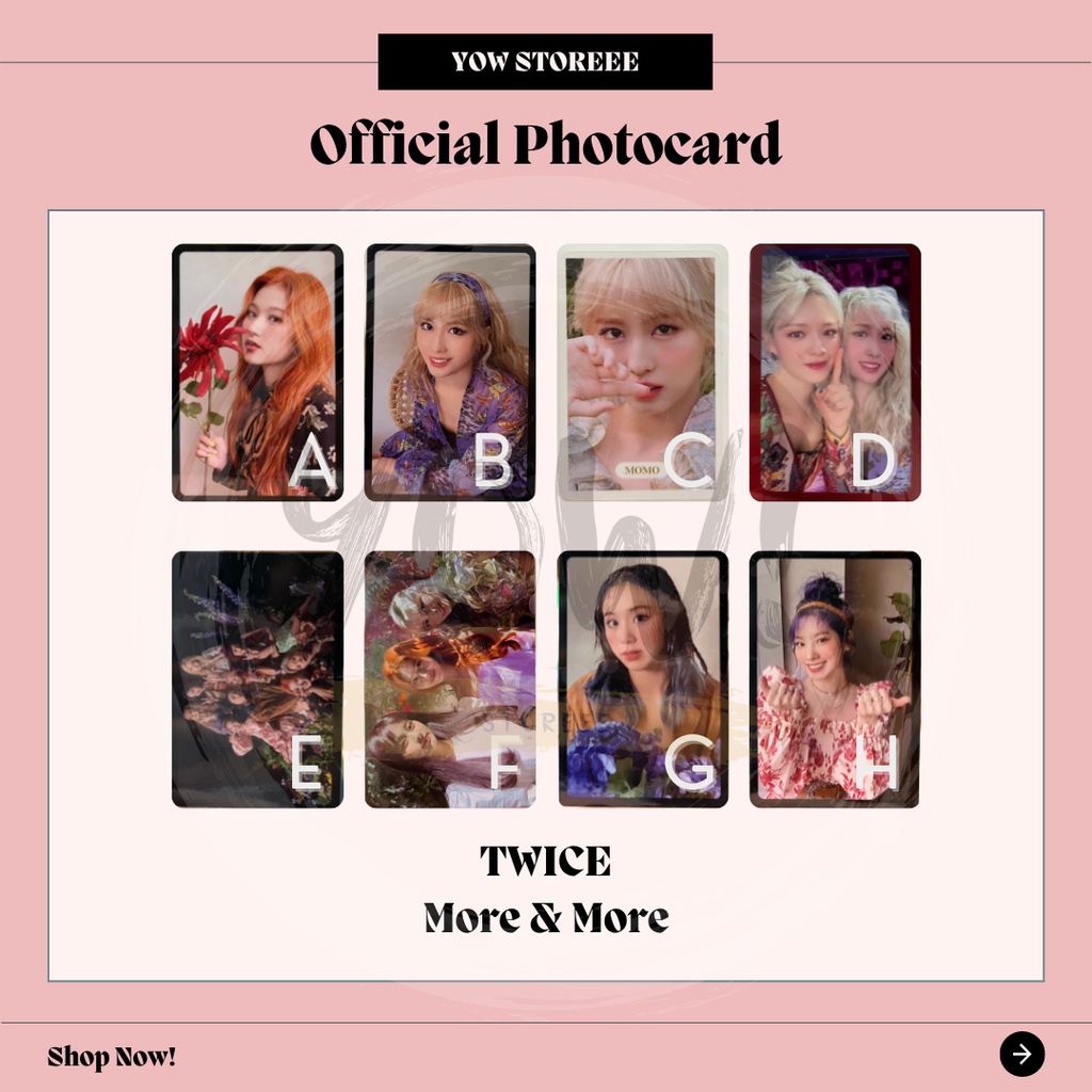 [TWICE] Photocard More and More Album - PC Sana, Momo, Sticker Benefit Momo, Unit Jeongyeon Momo / J