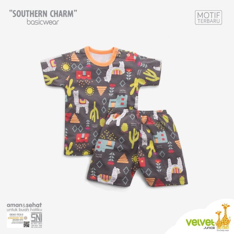 Velvet Stelan Pendek Southern Charm