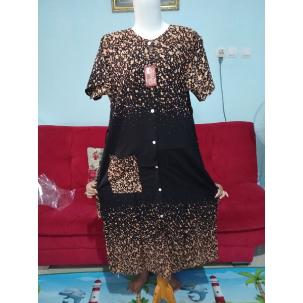 Daster andin ikatan cinta motif semprot tali belakang