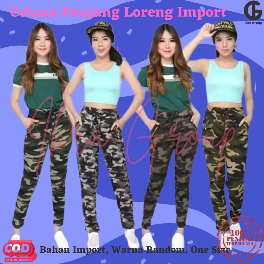 Celana Loreng Wanita/Celana Olahraga Wanita/Celana Loreng Panjang/Celana Senam Wanita/Celana Panjang