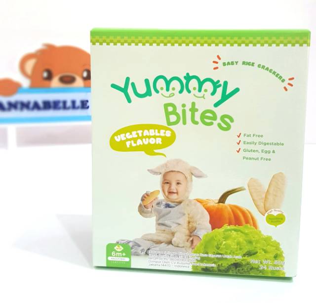 Yummy Bites RICE CRACKERS ecer snack kerupuk anak mulai 6bulan