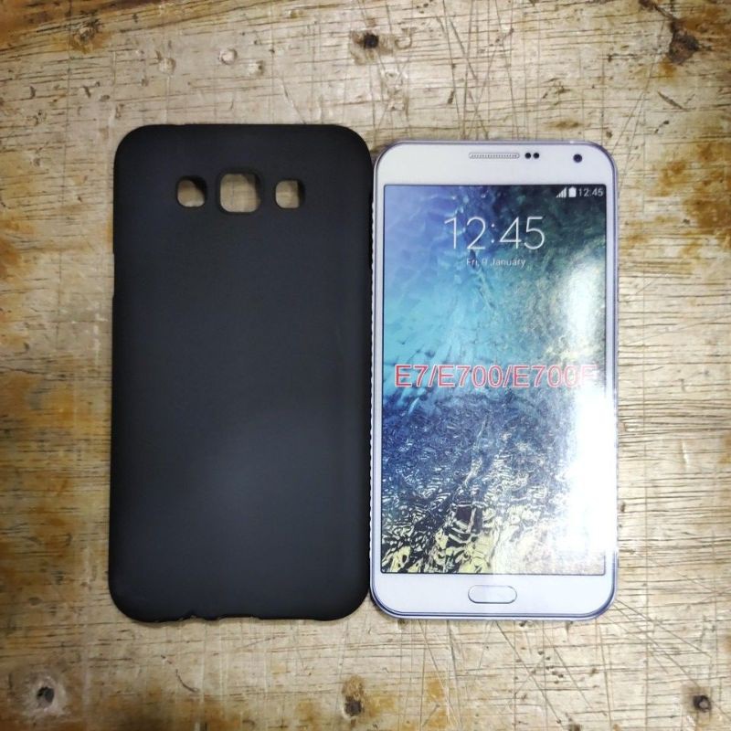 SAMSUNG E7 / E700 / E700F softcase karet hitam silikon MANTUL MURAH MERIAH