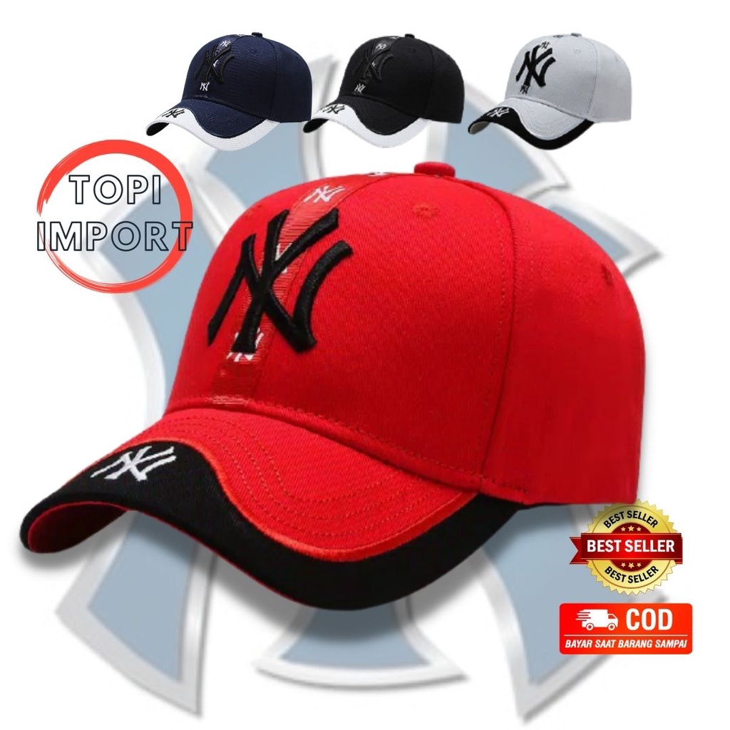 TOPI PRIA DAN WANITA DISTRO IMPORT BASEBALL 3 WARNA DUAL TONE