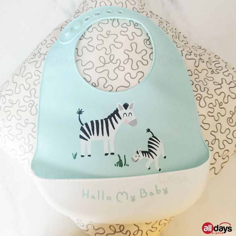 Alldays ~ Children Silicone Bib / Celemek Bayi Tahan Air Lembut, Aman, dan Nyaman