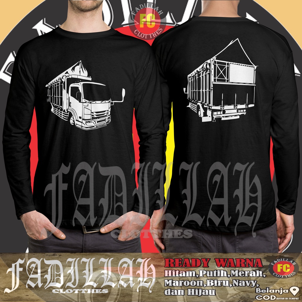 Kaos Mobil Canter Mania Truk Siluet DB Lengan Panjang Baju Otomotif