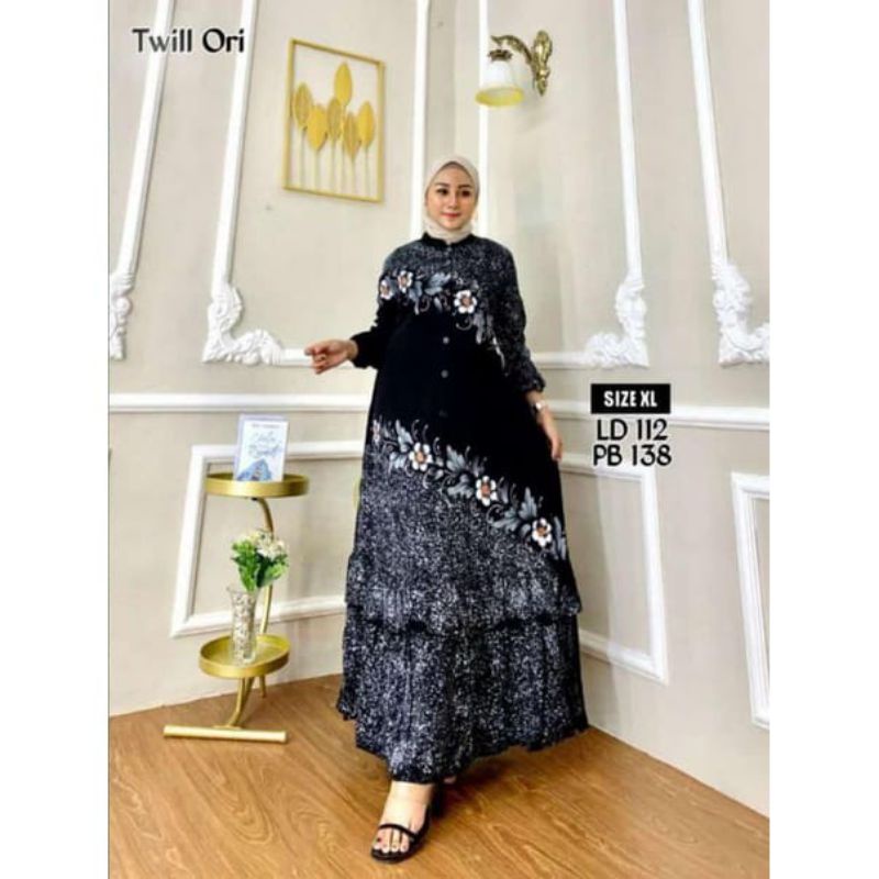 GAMIS TWIL ORI ADEM/ MOTIF CANTIK/ HARGA BERSAHABAT