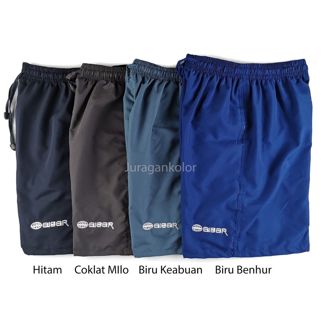 Celana Pendek Pria / Wanita Santai Kolor Bordir Polos -62-BR-3