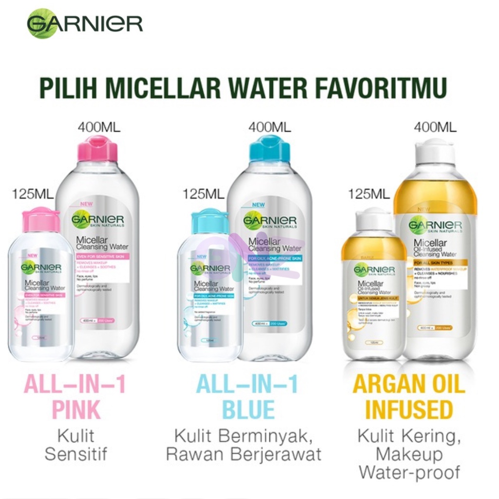 ENZ ® Garnier Micellar Cleansing Water / Pembersih Wajah /  Viva Milk Cleanser / Viva Face Tonic 125 ml 2012