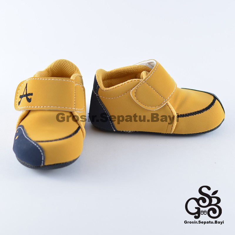 sepatu bayi baby shoes prewalker laki laki umur 2 - 14 bulan model casual A warna KREM