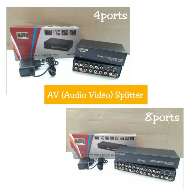 Audio Video Splitter 4 Port