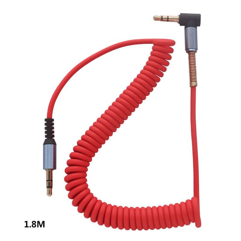 btsg 3.5MM Audio Cable 3.5 Jack Male to Male AUX Cord Wire Stretchable Spring Cable for Car Phone Headphone Speaker Accessories