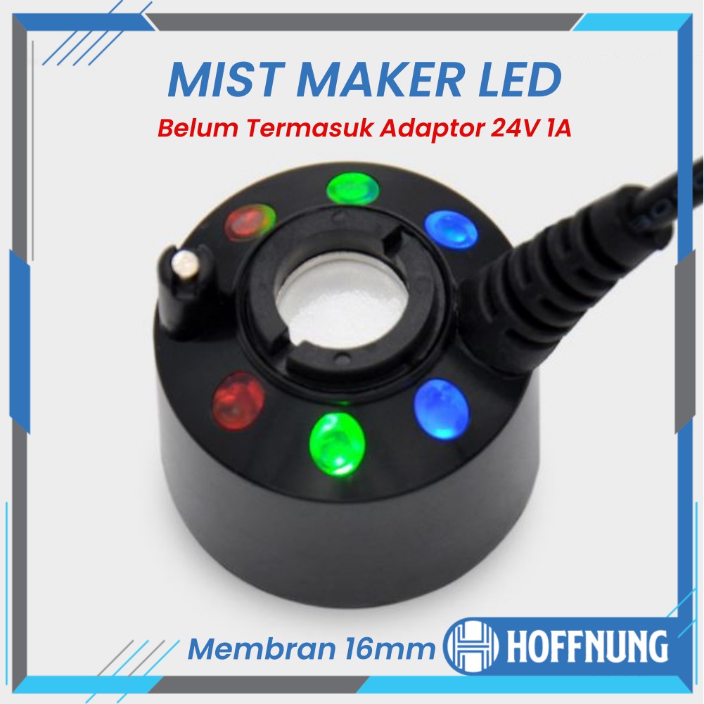 Mist Maker Mesin Kabut Lampu LED Membran 16mm Ultrasonic Bahan Plastik