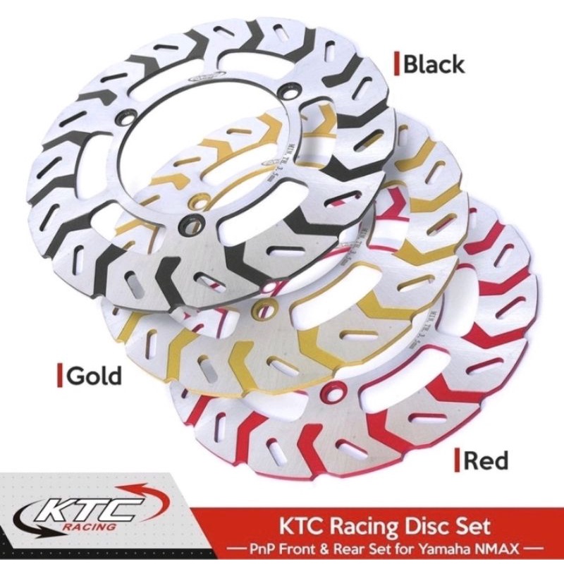 DISC BRAKE / PIRINGAN CAKRAM YAMAHA NMAX KTC RACING DEPAN BELAKANG SET PLUS BREKET