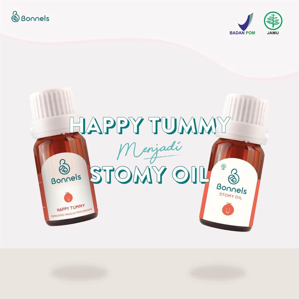 [BUY 2 FREE DISINFECTANT] Bonnels Happy Tummy Stomy Essential Oil New Formula Lemongrass Peppermint Ginger 10ml