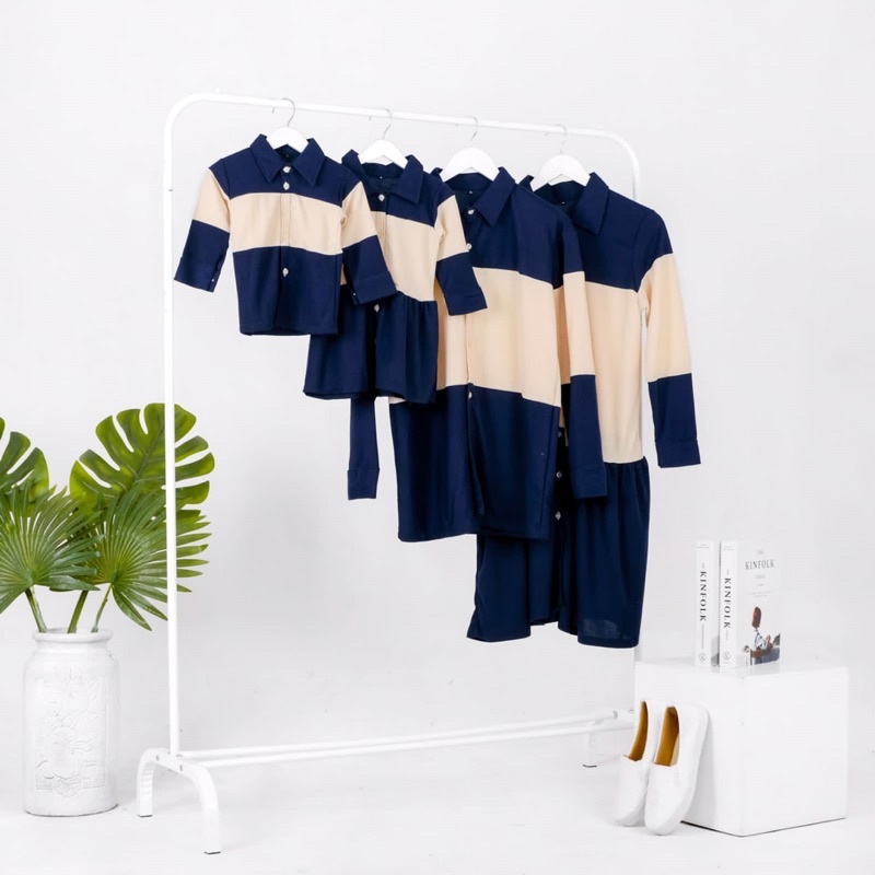 RACHIDKIDS / SERAGAM KELUARGA / FAMILY CASUAL SET / ADRIES FAMILY SET NAVY