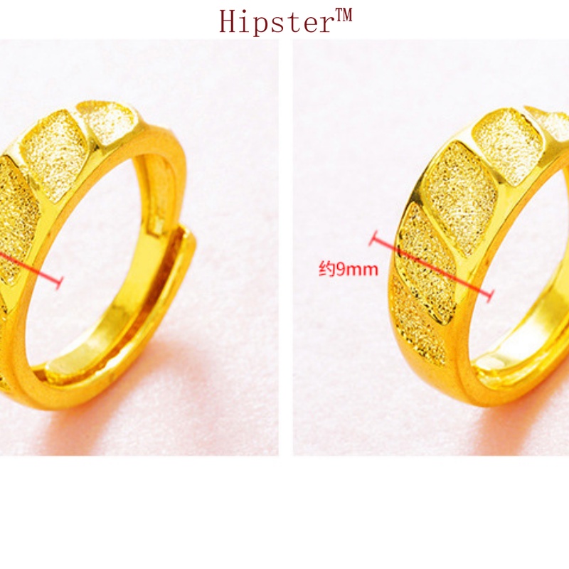 Hot Sale New Classic Fashion Romantic 18K Gold Couple Adjustable Ring