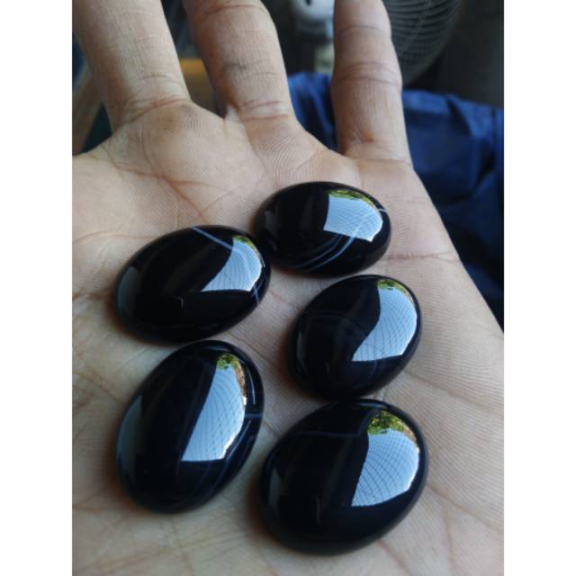 Natural Losetone Sulaiman Hitam Motif Ready Gepang Badar Emas Besi Selonantah Mata Dewa Puser Bumi