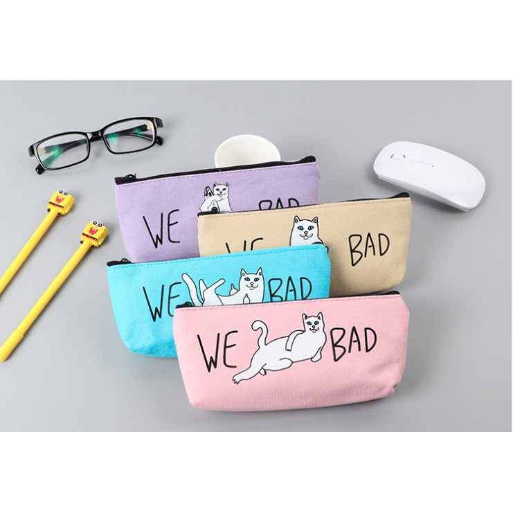 

Tempat Pensil Kanvas Kucing We Bad