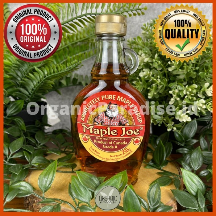 

(BISA COD) Maple Joe Syrup 250 gram / Pure Maple Syrup Grade A Premium - BUBBLEWRAP
