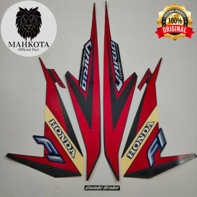 Original Asli Striping Stiker Polet list motor honda vario 150 techno 2015 2016 idling stop hitam Li