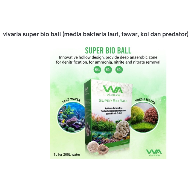 VIVARIA SUPER BIO BALL 1L RUMAH BAKTERI BIOBALL MEDIA FILTER AQUARIUM AQUASCAPE KOLAM BACTERIA HOUSE