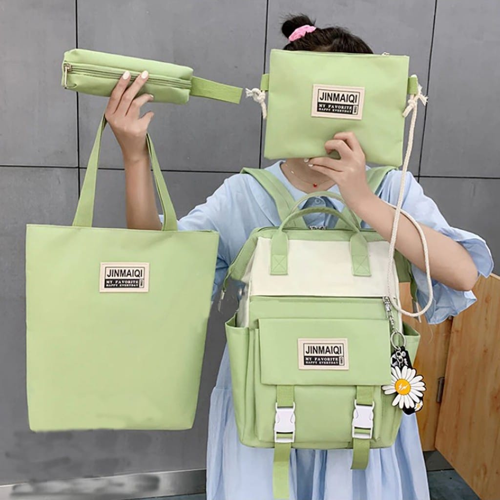 Tas Ransel 4 in 1 Limited Edition Tas Sekolah Backpack Wanita Tas Satu SET - 940