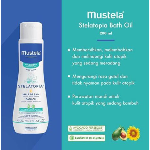 mustela stelatopia milky bath oil