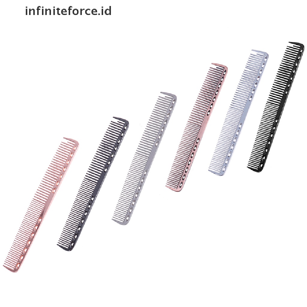 (Infiniteforce.Id) Sisir Anti Statis Bahan Aluminum Metal Untuk Salon / Barber