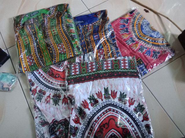 [promo] Kaos Dashiki Pria Wanita Dasar Warna All Size