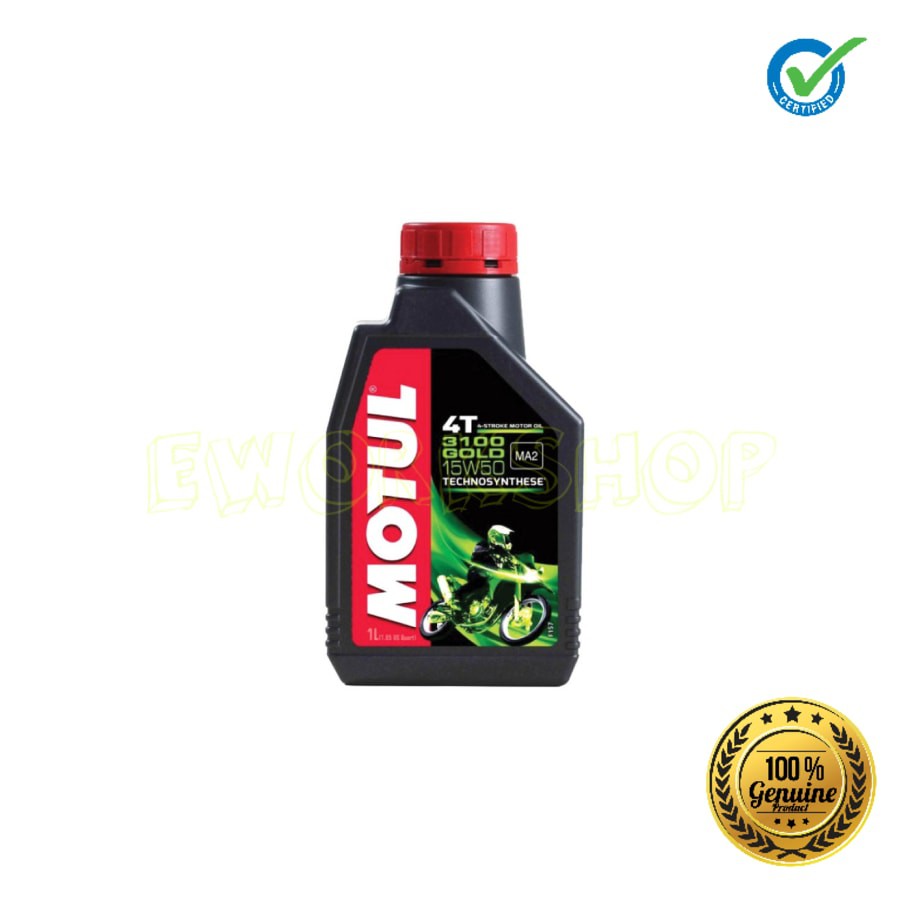 OLI MOTUL 3100 GOLD 4T 15W50 1 L 100% Original Product