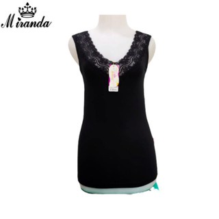 Miranda Tanktop Wanita Premium V-neck Renda - Atasan Wanita / Tanktop Renda