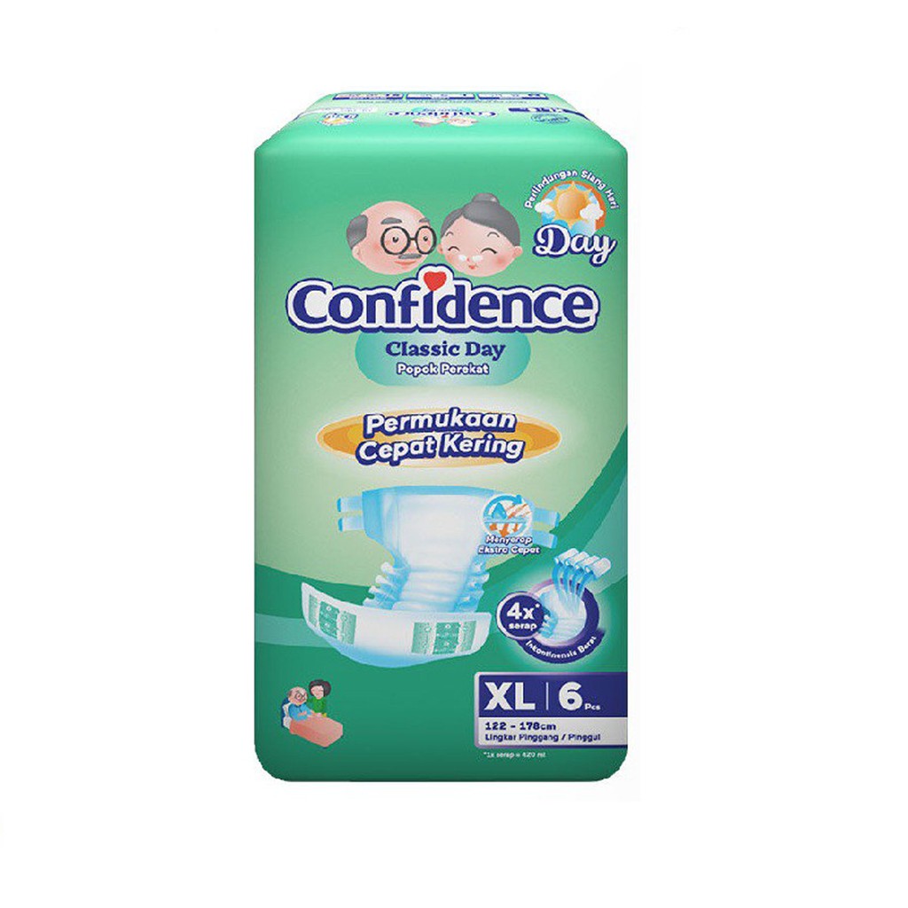 Confidence Classic Day Popok Perekat Dewasa XL6 - XL 6