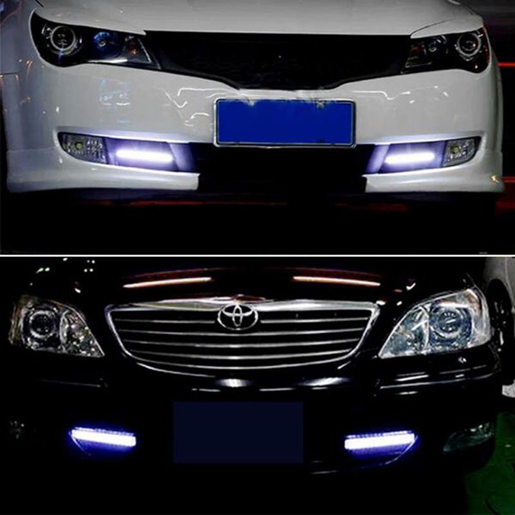 【Car Light 】1 Buah Lampu Kabut Mobil COB LED DRL Tahan Air 17cm DC12V