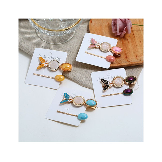 LRC Jepit Rambut Fashion Butterfly F Hairpin Two-piece Set A58498